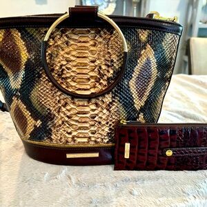 Brahmin Convertible Shoulder Bag And Matching Wallet